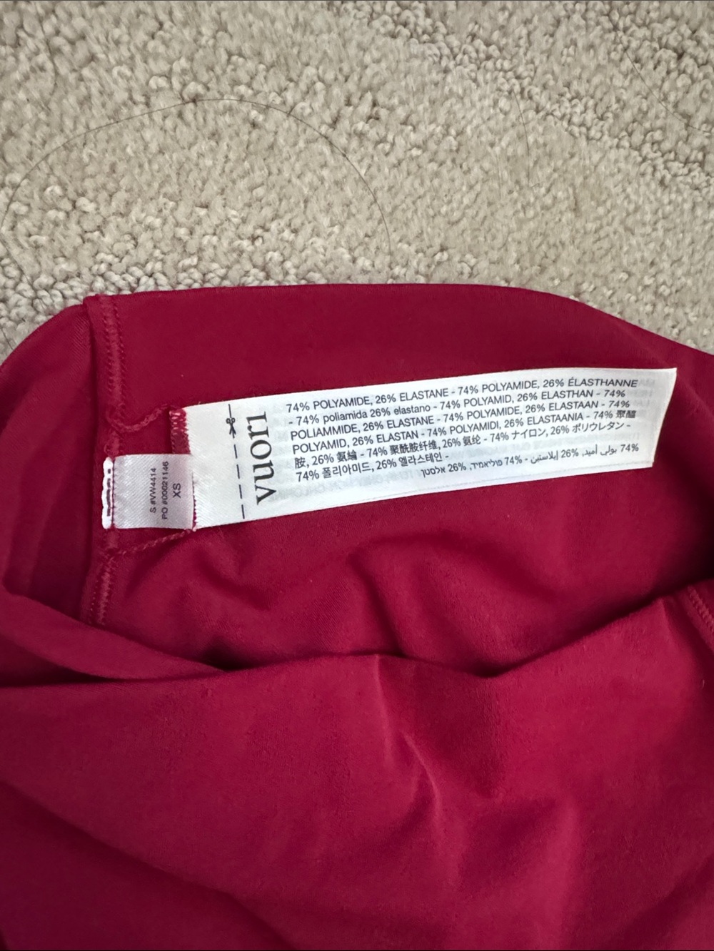 NWT Vuori All The Form Flare - XS - Strawberry - Picture 3 of 5